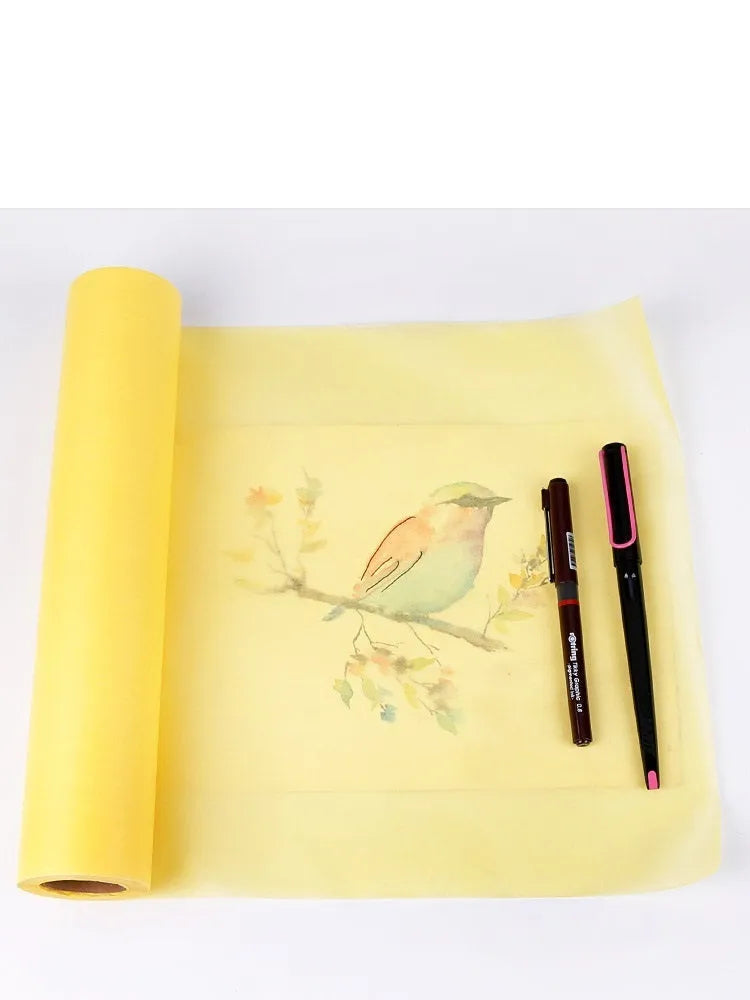 Aikale sketch scroll paper roll for drawing and rubbing, showing white and yellow colour options