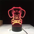 Colourful gradient remote control LED table lamp with acrylic shade on a black ABS base.