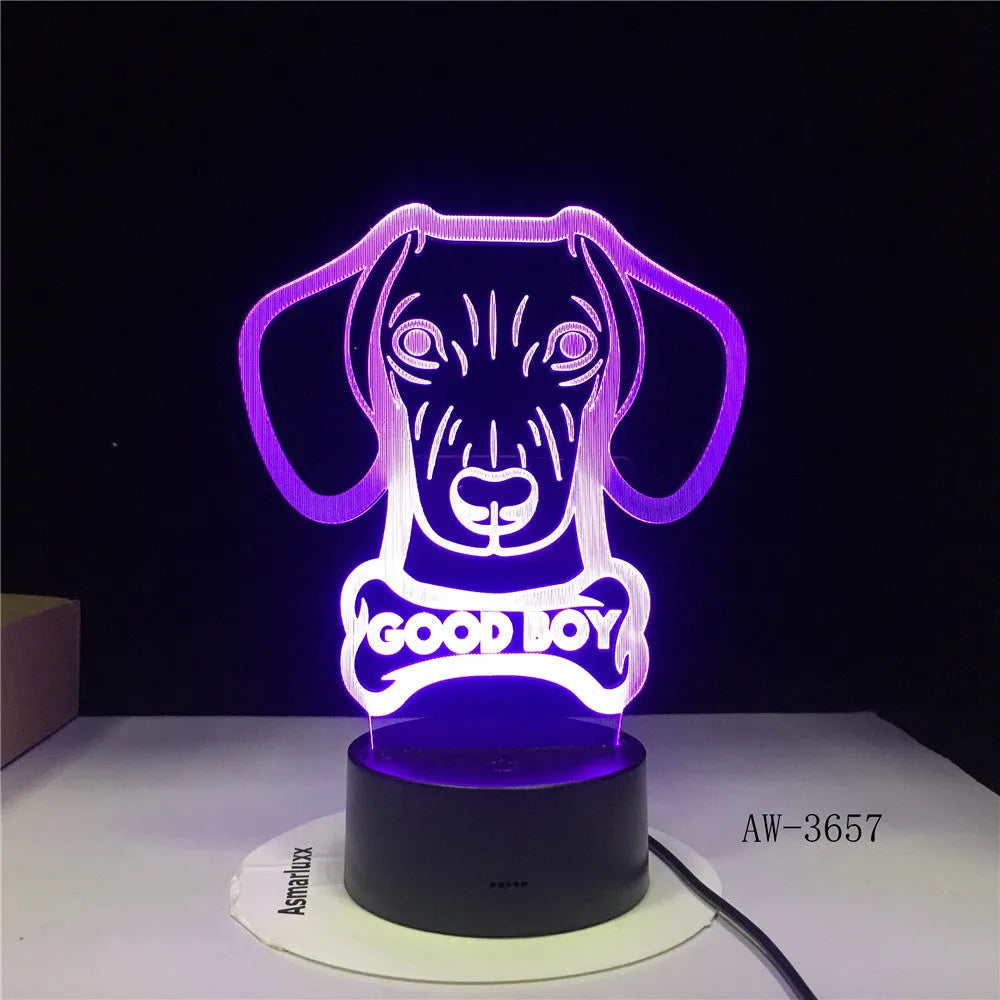 Colourful gradient remote control LED table lamp with acrylic shade on a black ABS base.