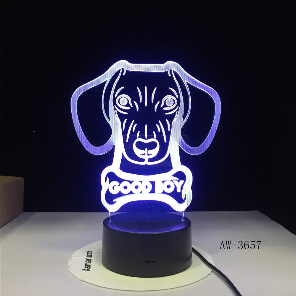 Remote control touch LED table lamp with colourful gradient acrylic shade on a black base.
