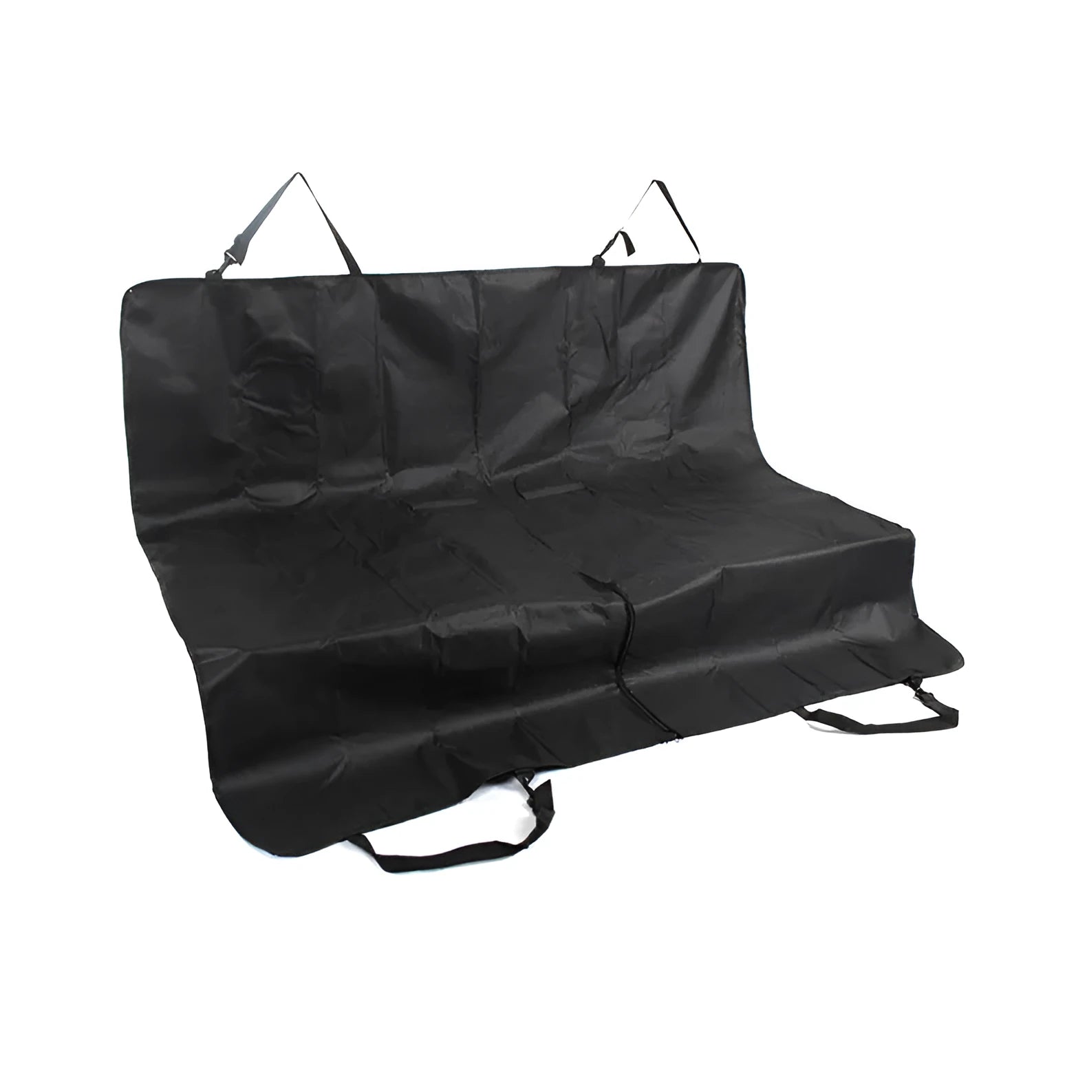 Waterproof dog kennel mat in black made from 600D Oxford cloth for car rear seat protection.