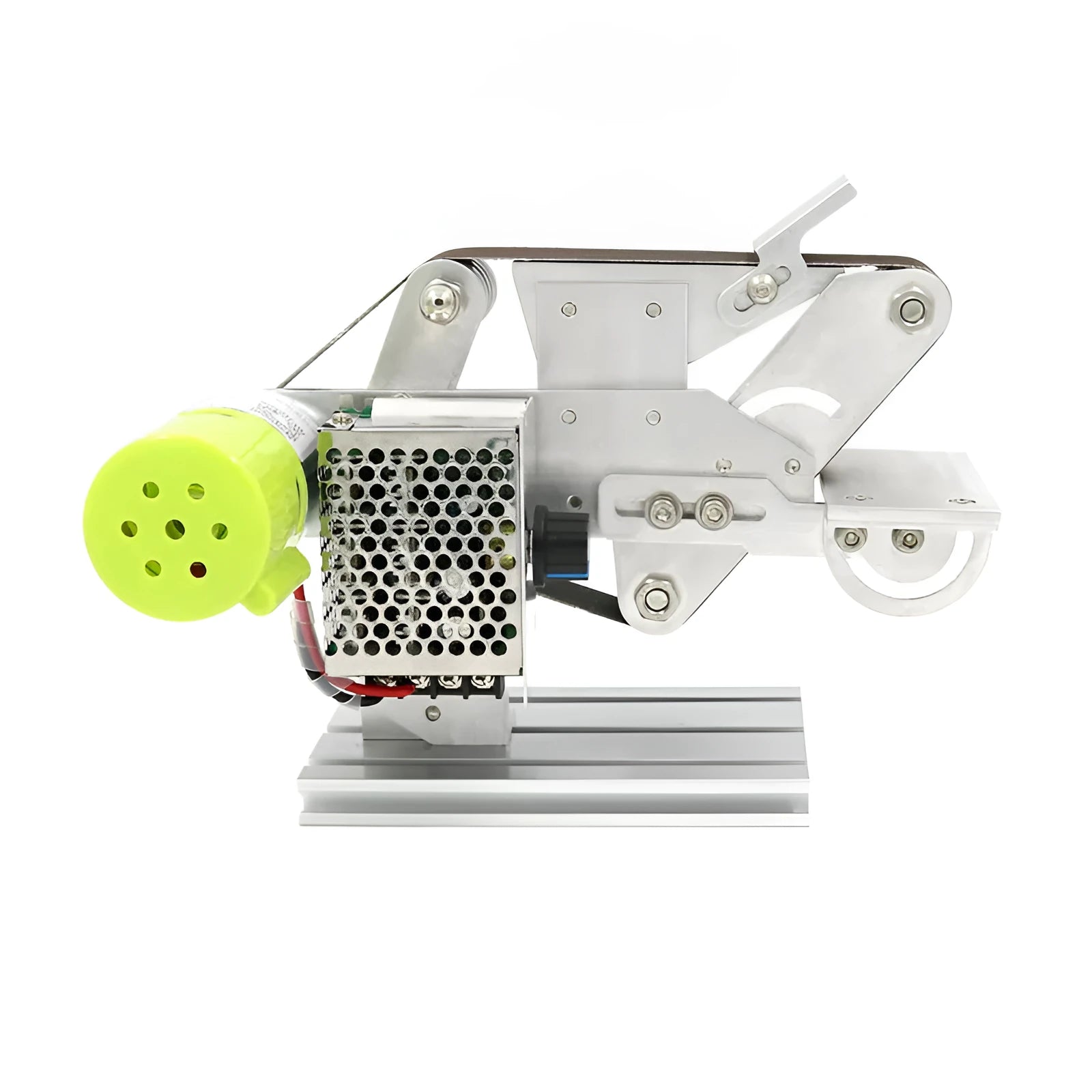 895 fixed-angle desktop belt grinder with speed adjustment control