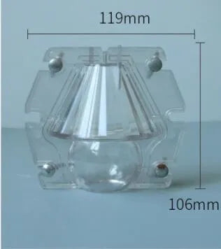 Transparent acrylic small lamp candle mould for homemade scented candles and soaps