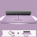 Beginner yoga mat 183cm x 80cm, 7mm non-slip STPE with asana guide line, galaxy grey and blue
