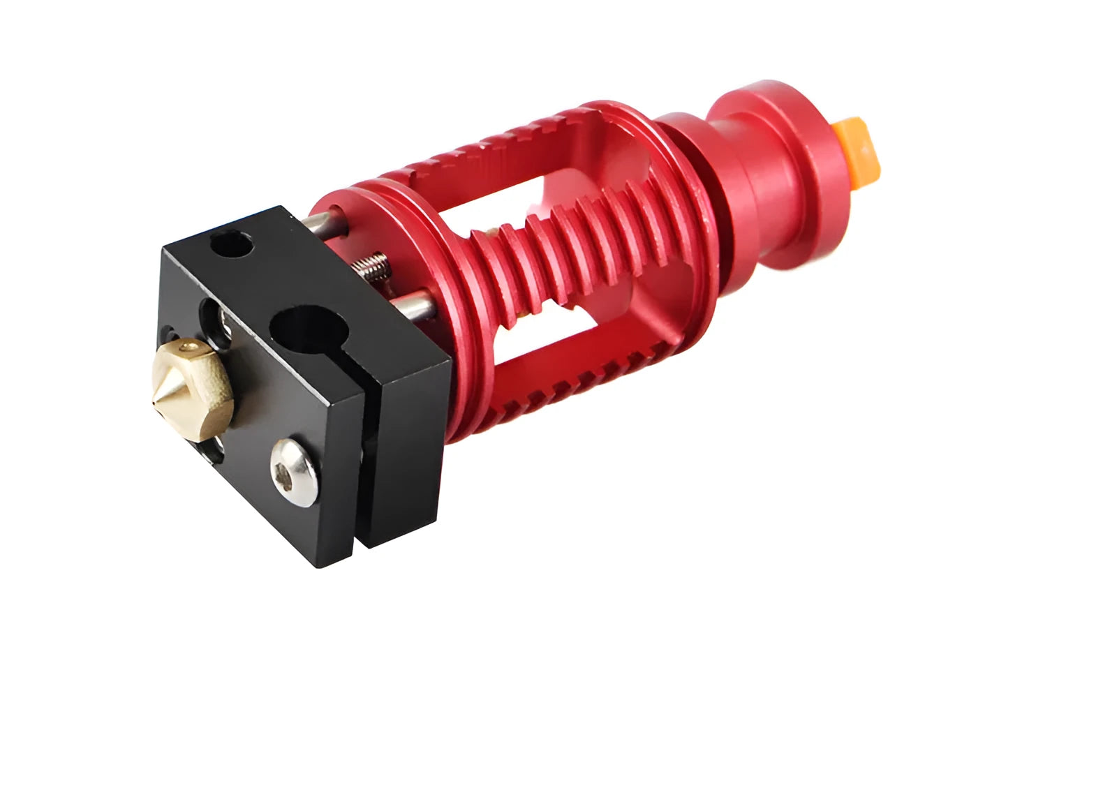 Upgraded Seal 3D printer extruder Dragon Hotend with orange buckle, 0.4mm nozzle, and six brass nozzles