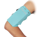 Running phone armband with adjustable elastic cord, dual pockets, breathable Lycra, 12x18cm, grey pink black cyan