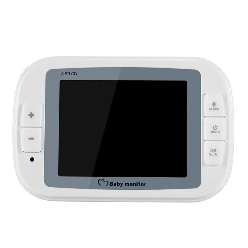 White 3.5 inch digital wireless baby monitor with UFO camera design for indoor baby monitoring