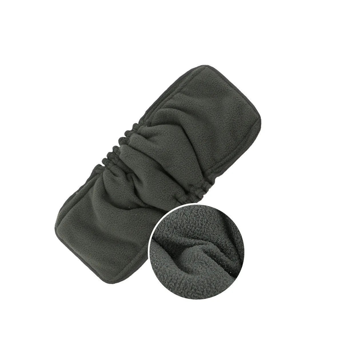 Black bamboo charcoal microfiber reusable baby cloth diaper on white background