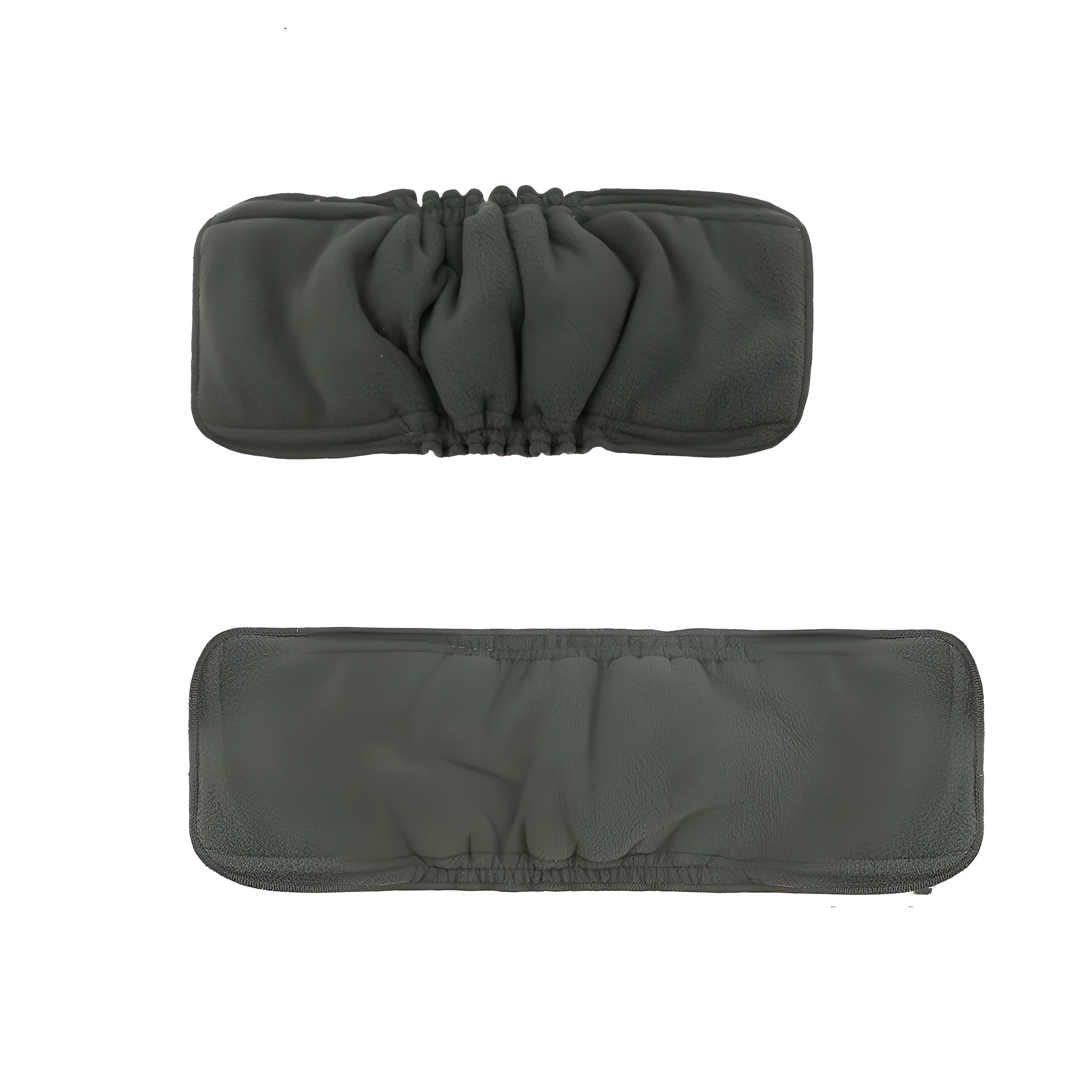 Black bamboo charcoal microfiber reusable baby cloth diaper on white background