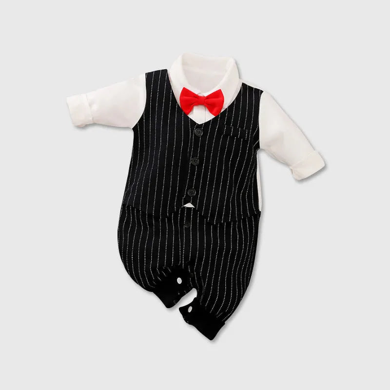 Baby boy jumpsuit in cotton with multiple style options and size range 59cm to 90cm