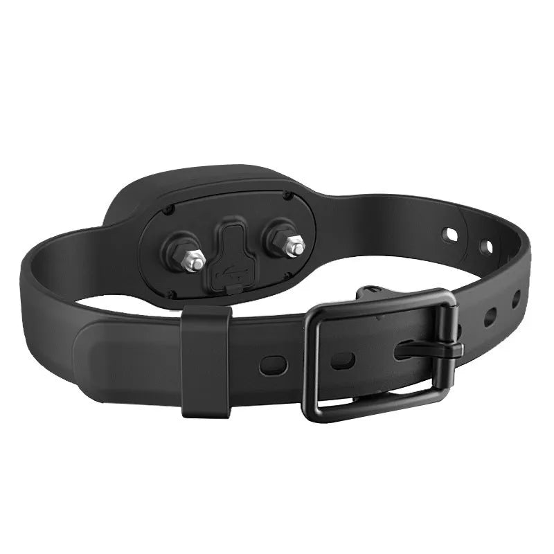 Black and orange rechargeable remote control dog training collar with waterproof design.