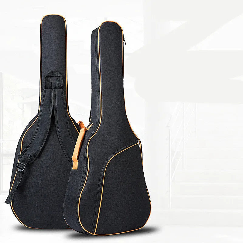 Universal A3 acoustic guitar bag in orange Oxford cloth with double shoulder straps and zip closure