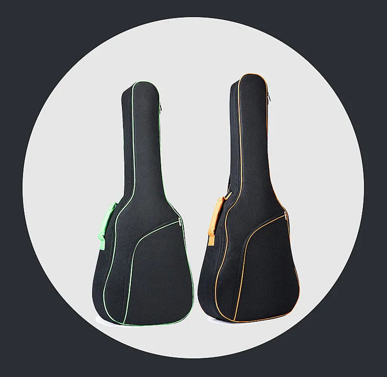 Universal A3 acoustic guitar bag in orange Oxford cloth with double shoulder straps and zip closure