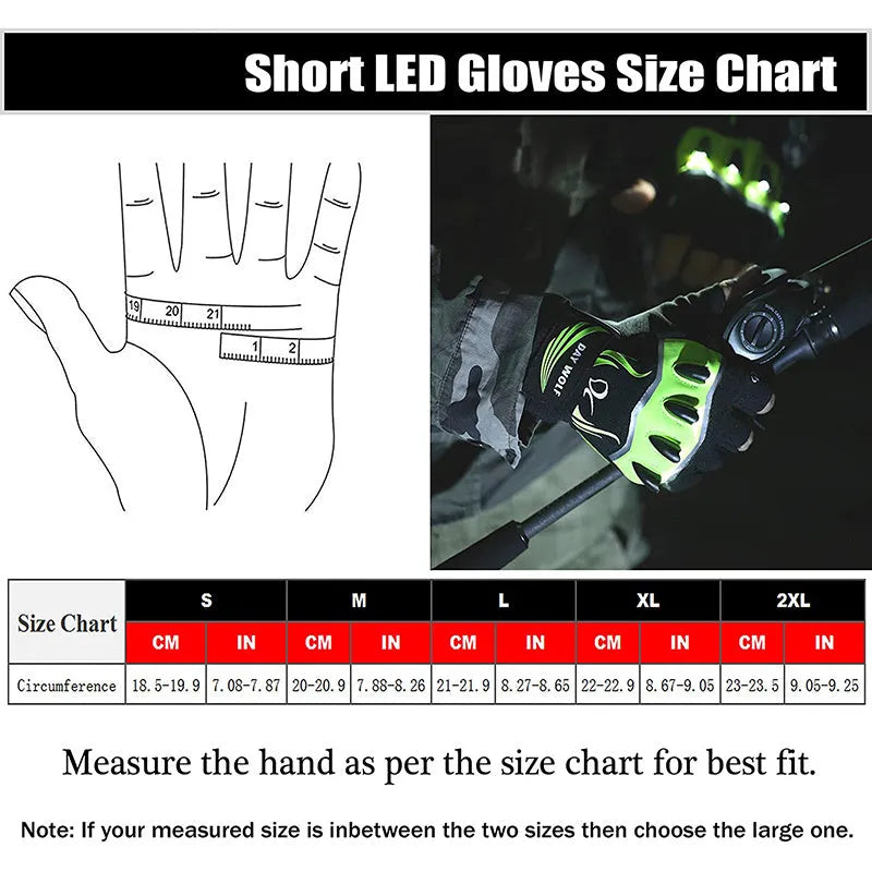 Fingerless leather cycling gloves in black green with non-slip function, half finger design, sizes S-XXL.
