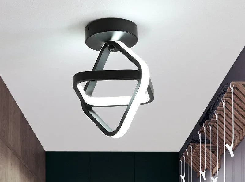 Modern Nordic aisle light in white finish for hallway ceiling installation