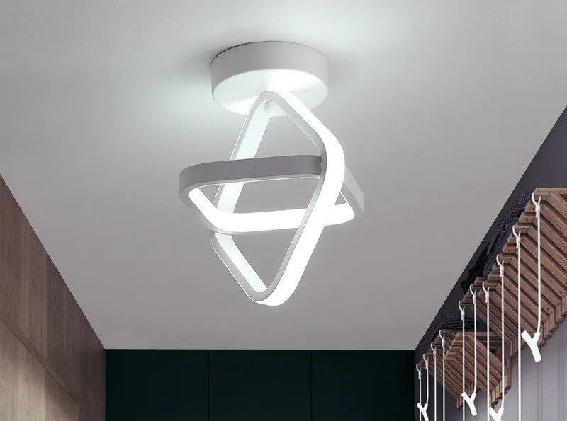 Modern Nordic aisle light in white finish for hallway ceiling installation