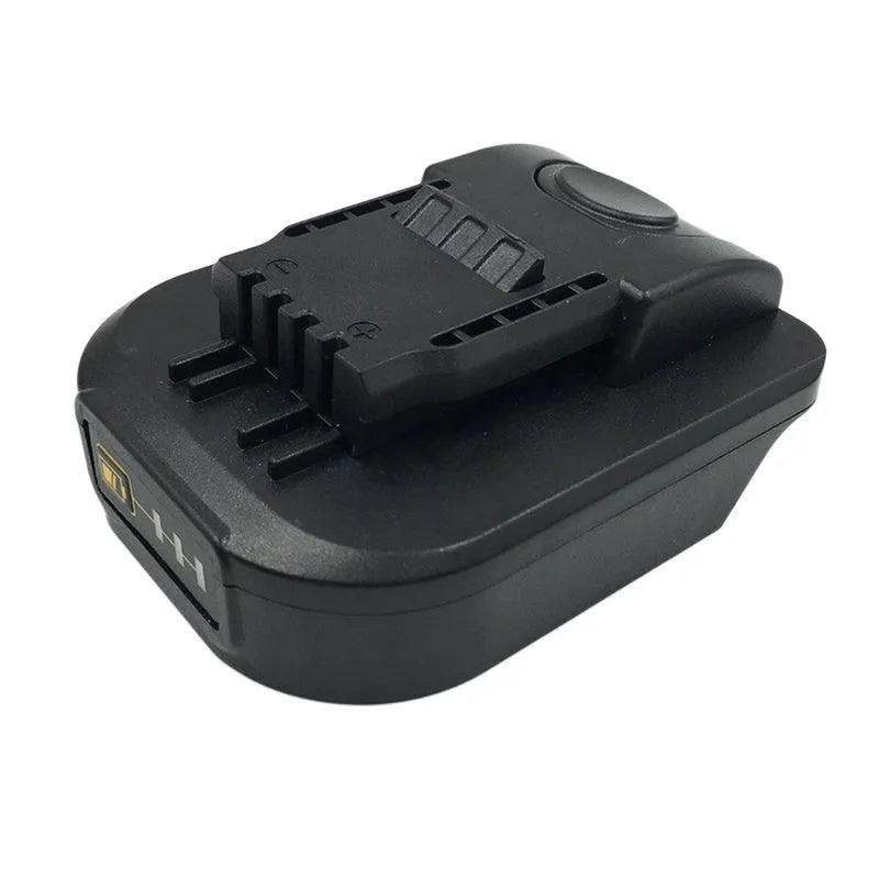 Black Makita to Worx power tool battery adapter converter for cross-brand compatibility
