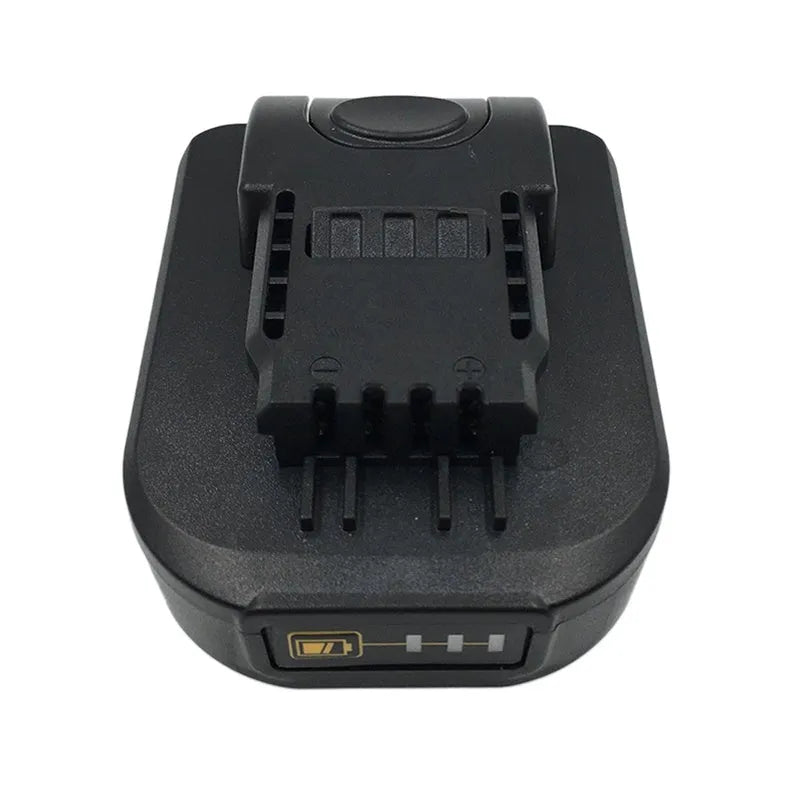 Black Makita to Worx power tool battery adapter converter for cross-brand compatibility