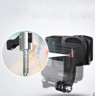 GoPro backpack mounting clip with 360-degree rotation clamp for Hero 7 6 5 cameras