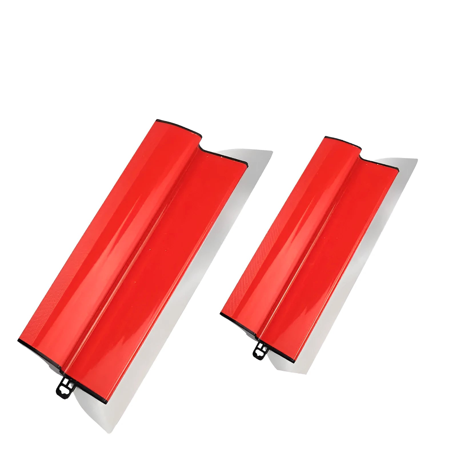 Grey handle leveling scraper tool with a long 40cm steel blade for wall preparation.