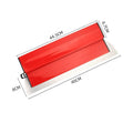 Grey handle leveling scraper tool with a long 40cm steel blade for wall preparation.