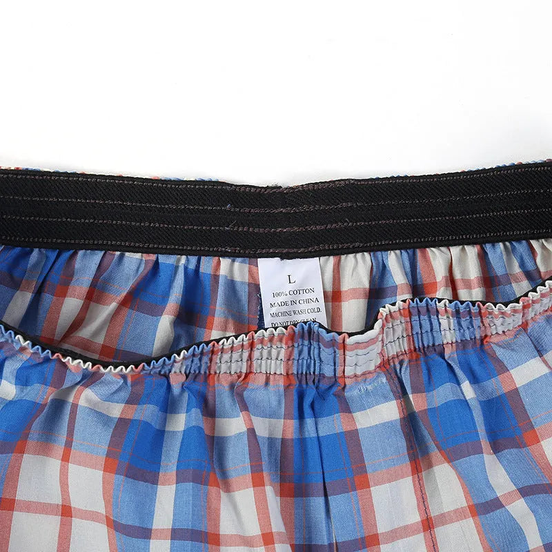 Men's cotton boxer shorts in loose fit, woven style, sizes M-XXXL, 98% cotton