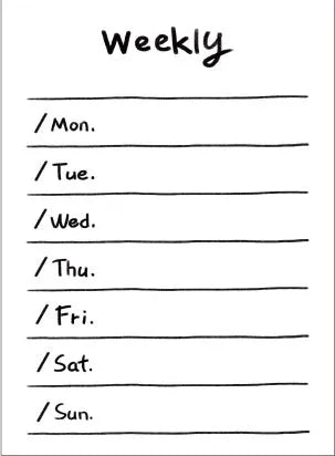 Student memo pad showing eight style options including bill, checklist, and weekly plan formats