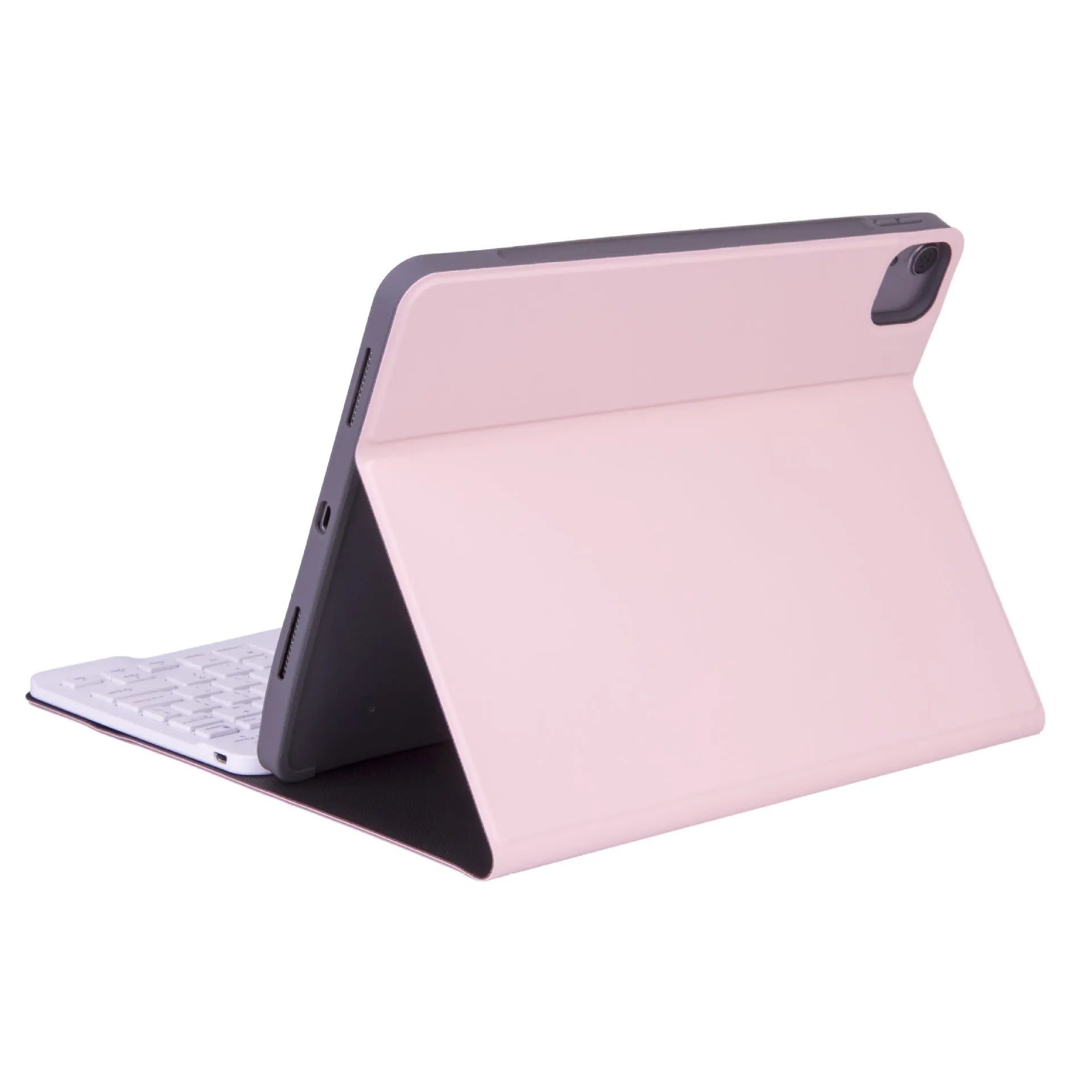 External Bluetooth keyboard with split leather case in green black colour