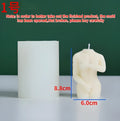 Silicone shy female body candle mould shown in three different pose styles for craft projects.