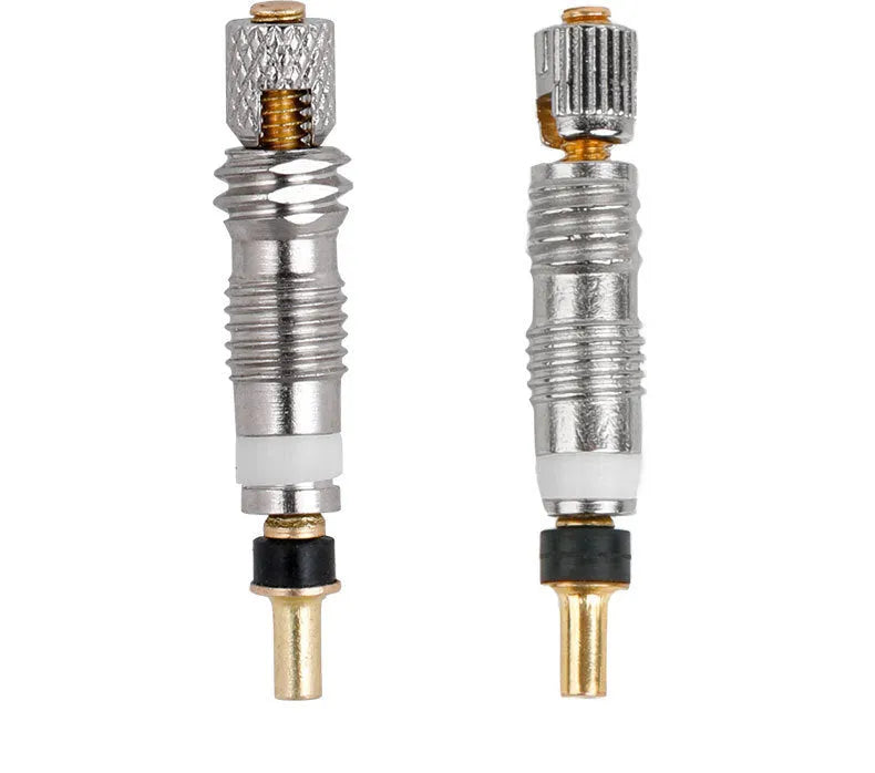 Deemount aluminium tubeless bicycle valve with copper core and alloy cap in black colour