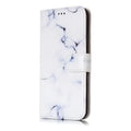 Cartoon marble animal pattern flip wallet phone case for iPhone in PU leather style.
