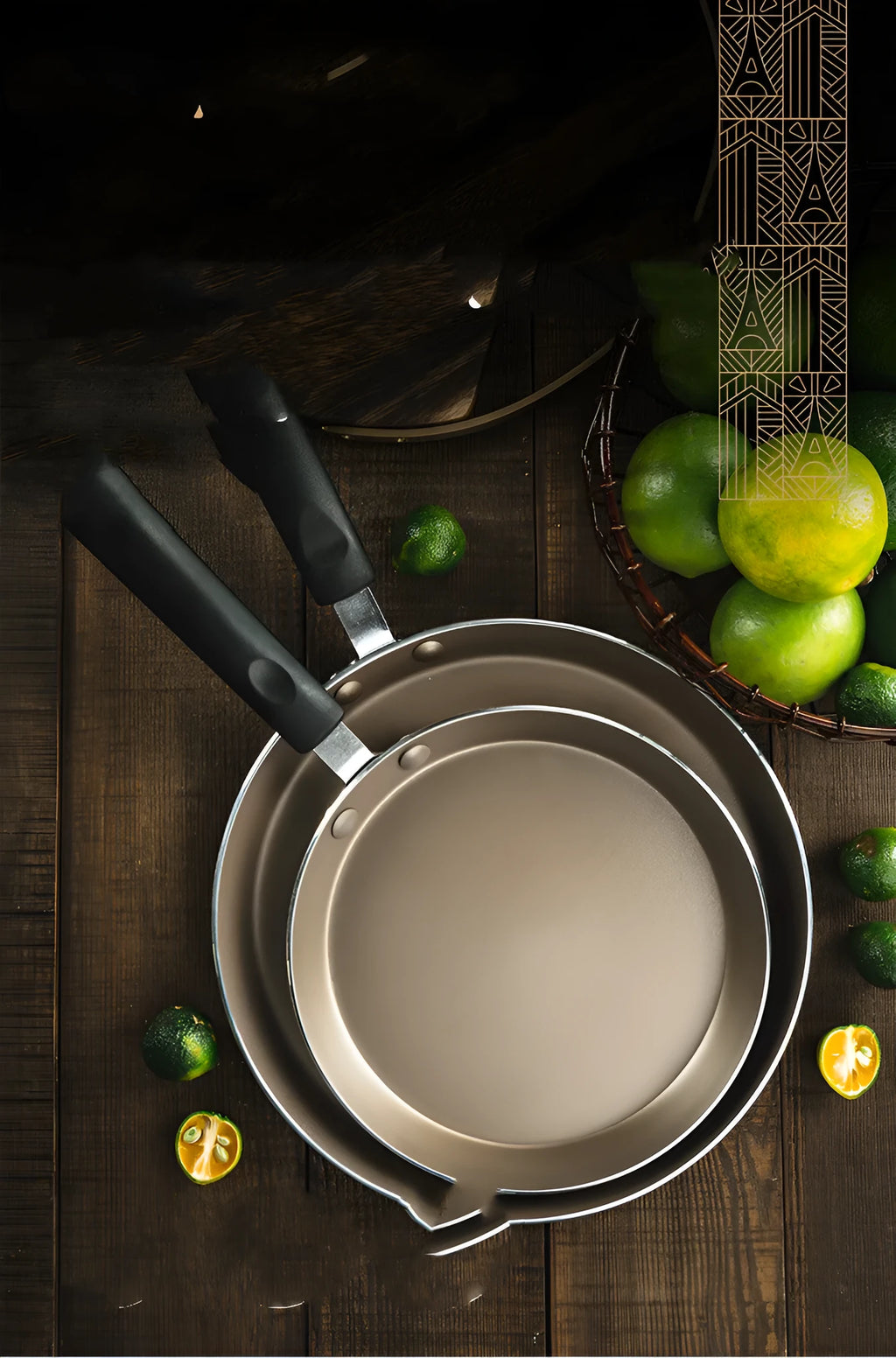 Non-stick pancake pan, aluminium alloy flat-bottom frying pan in 18cm or 22cm for making pancake skins