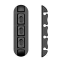 Black soft plastic desktop magnetic cable organiser and charging base stand