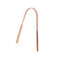 304 stainless steel U-shaped tongue scraper in silver finish, 19.5 cm length, for oral hygiene and fresh breath