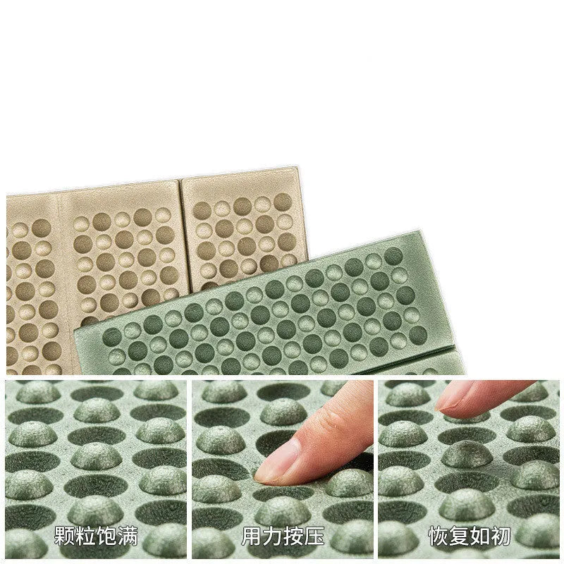 Folding moisture-proof mat for camping and picnics, single size, in army green