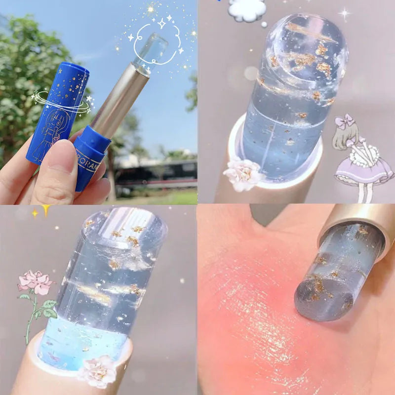 Lip balm stick with jojoba oil transparent colour normal specification temperature-change type