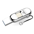 64GB light gray fingerprint encryption dual-interface U disk with Type C and USB 3.0 metal shell