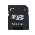 Five black micro SD TF to SD card adapters, each approximately 3.1cm by 2.4cm, with lock function
