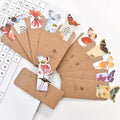 Butterfly-shaped paper bookmark with Japanese and South Korean creative stationery design