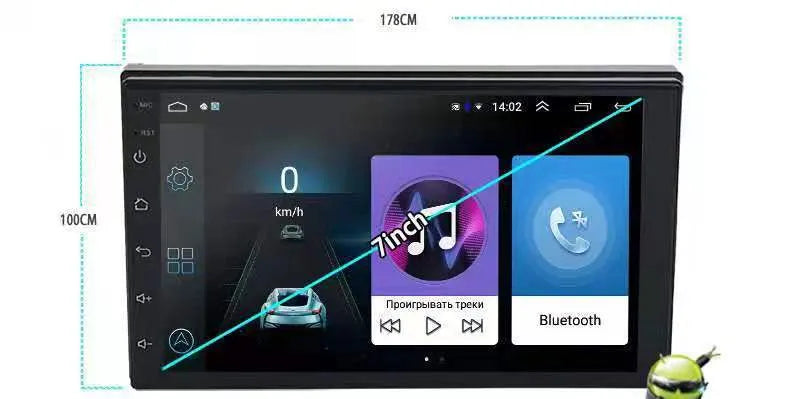 Black 10-inch rotating Android car GPS navigator with TFT screen for GM vehicles