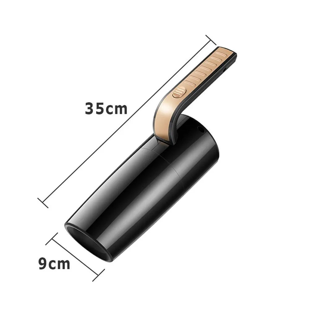 Portable car vacuum cleaner 120W strong suction handheld wet and dry ABS material black golden silver