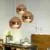 Round electroplated mirror glass chandelier with iron body and LED light, single head, in gold finish