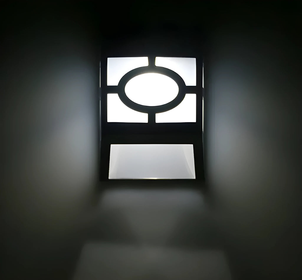 Solar wall light 2LED retro fence light plastic ABS PC warm white light compact size