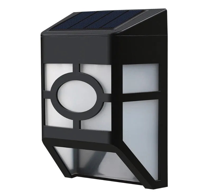 Solar wall light 2LED retro fence light plastic ABS PC warm white light compact size