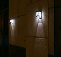 Solar wall light 2LED retro fence light plastic ABS PC warm white light compact size