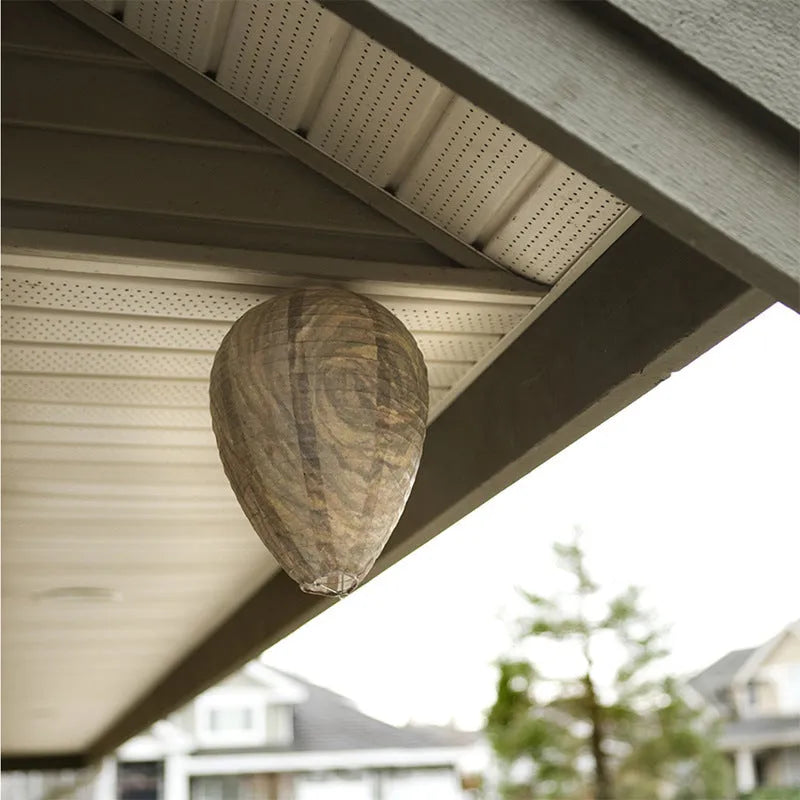 White paper beehive lantern with wire frame, measuring 22cm by 28cm, shown expanded.
