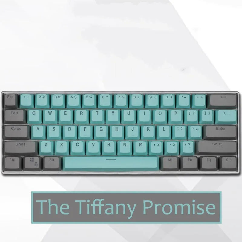 PBT transparent keycap set with two-shot injection legends, OEM height profile, matte finish for mechanical keyboard