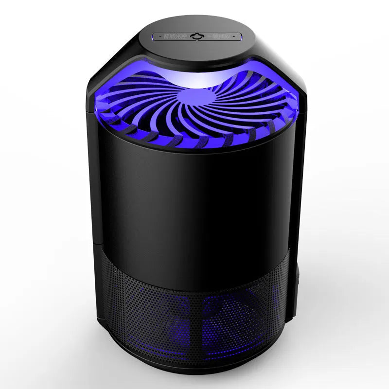 Black UV light mosquito killer lamp, photocatalyst indoor insect trap, 130 x 140 x 223mm, USB powered