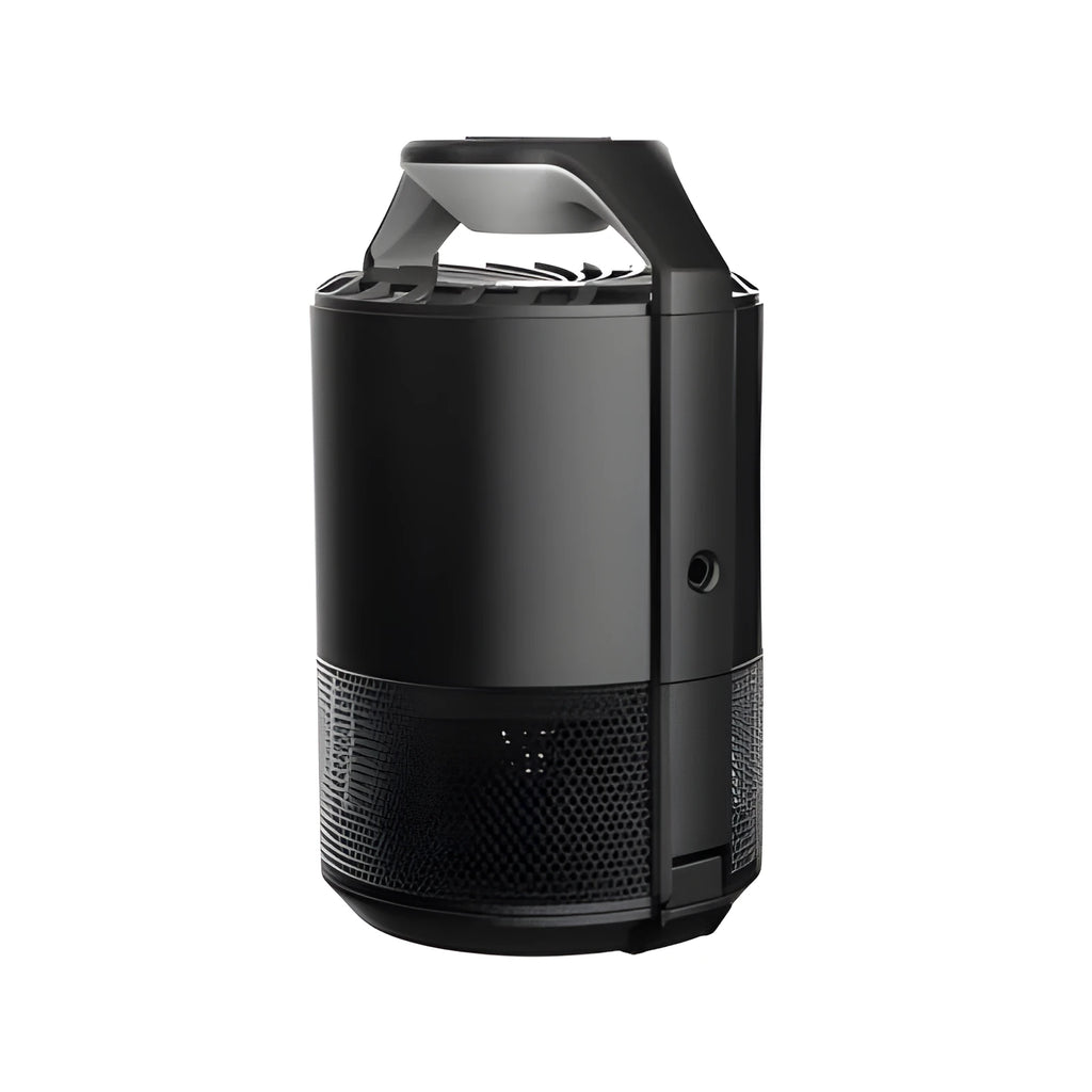 Black UV light mosquito killer lamp, photocatalyst indoor insect trap, 130 x 140 x 223mm, USB powered