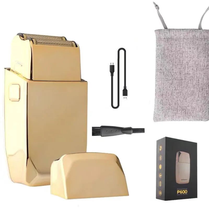 Gold cordless hair clipper Model 2880 with dual power supply and 25W motor